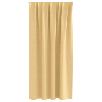 Vorhänge mit Vorhängen 2 pcs Beige Polyester