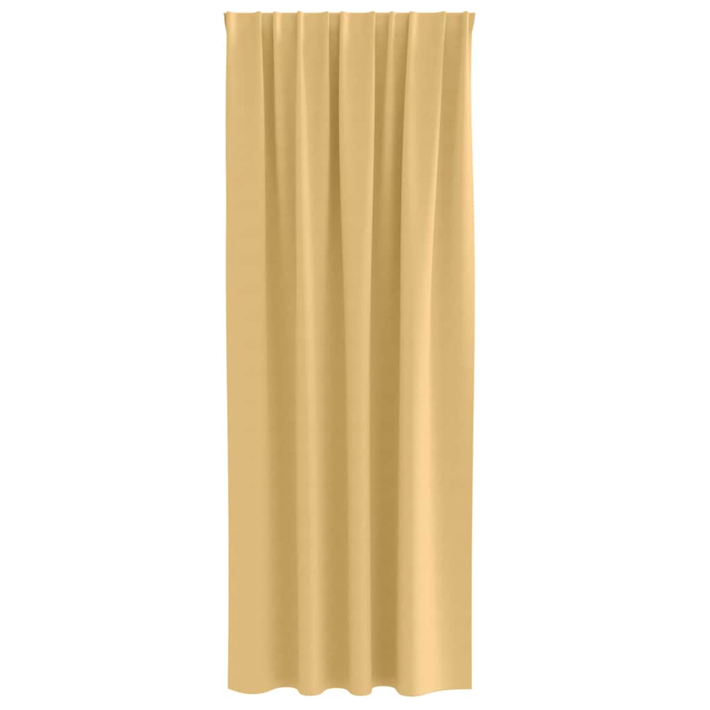 Vorhänge mit Vorhängen 2 pcs Beige Polyester