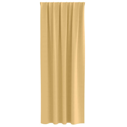 Vorhänge mit Vorhängen 2 pcs Beige Polyester