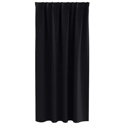 Vorhänge mit Vorhängen 2 pcs Schwarz Polyester
