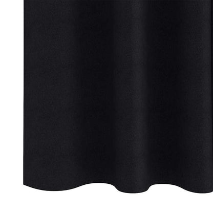 Vorhänge mit Vorhängen 2 pcs Schwarz Polyester