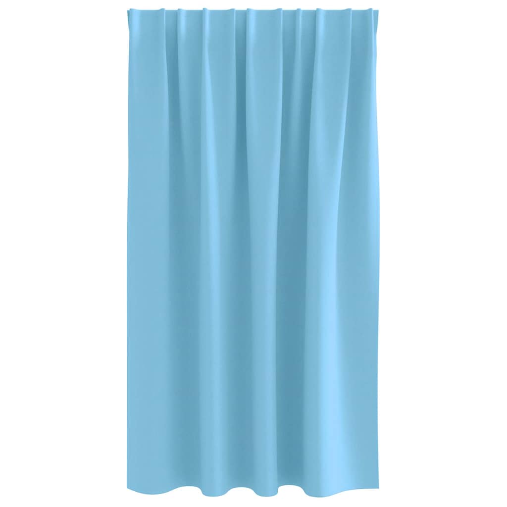 Vorhänge mit Vorhängen 2 pcs Hellblau Polyester