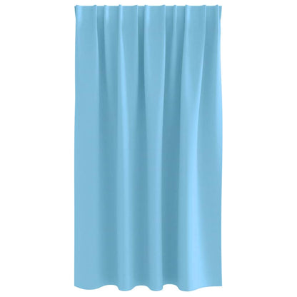 Vorhänge mit Vorhängen 2 pcs Hellblau Polyester