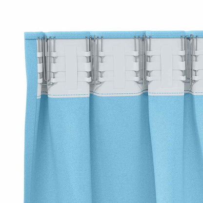 Vorhänge mit Vorhängen 2 pcs Hellblau Polyester