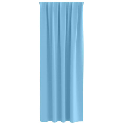 Vorhänge mit Vorhängen 2 pcs Hellblau Polyester