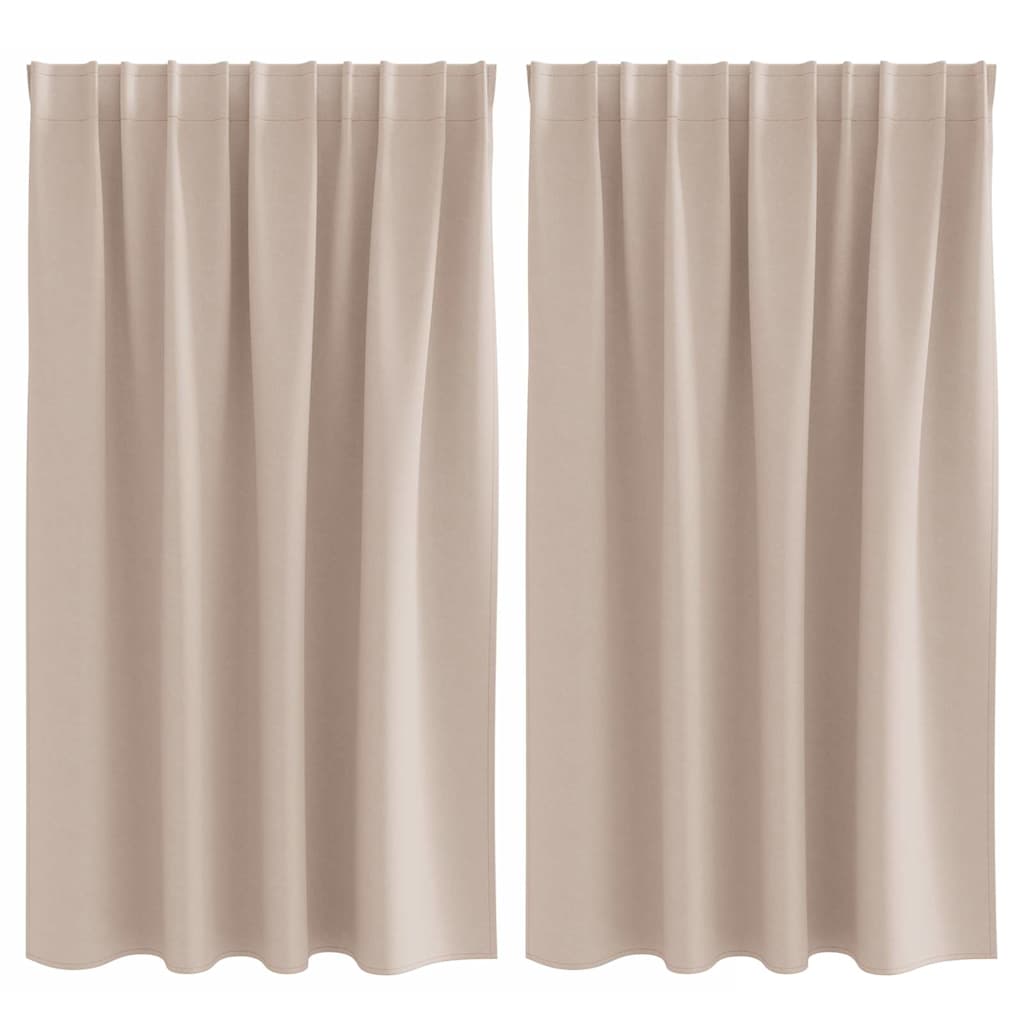 Vorhänge mit Vorhängen 2 pcs Taupe Polyester
