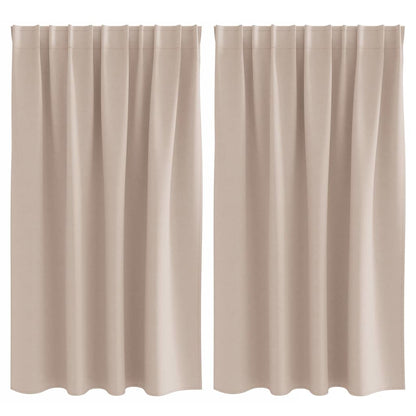Vorhänge mit Vorhängen 2 pcs Taupe Polyester