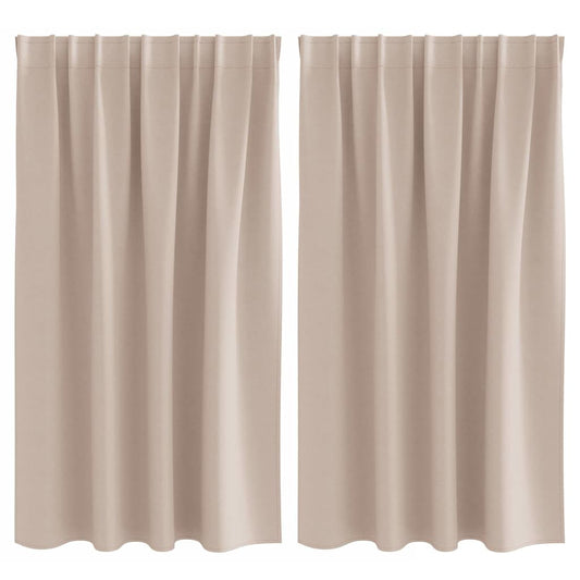 Vorhänge mit Vorhängen 2 pcs Taupe Polyester