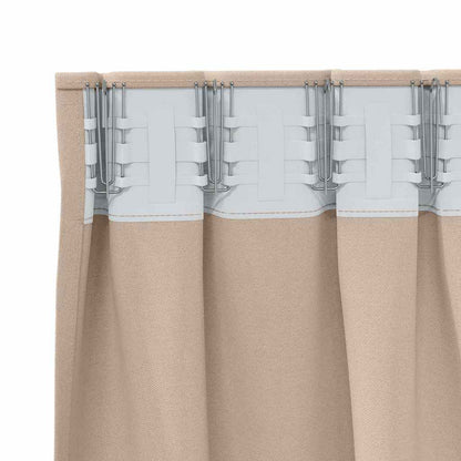 Vorhänge mit Vorhängen 2 pcs Taupe Polyester
