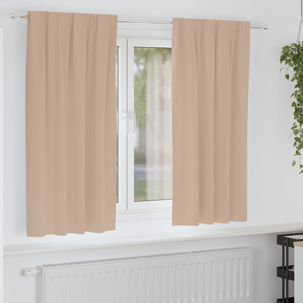 Vorhänge mit Vorhängen 2 pcs Taupe Polyester