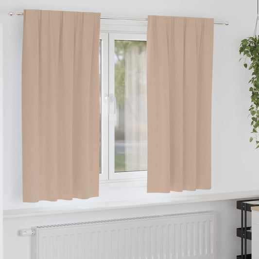 Vorhänge mit Vorhängen 2 pcs Taupe Polyester