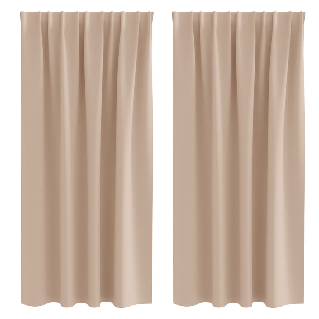 Vorhänge mit Vorhängen 2 pcs Taupe Polyester