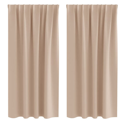 Vorhänge mit Vorhängen 2 pcs Taupe Polyester