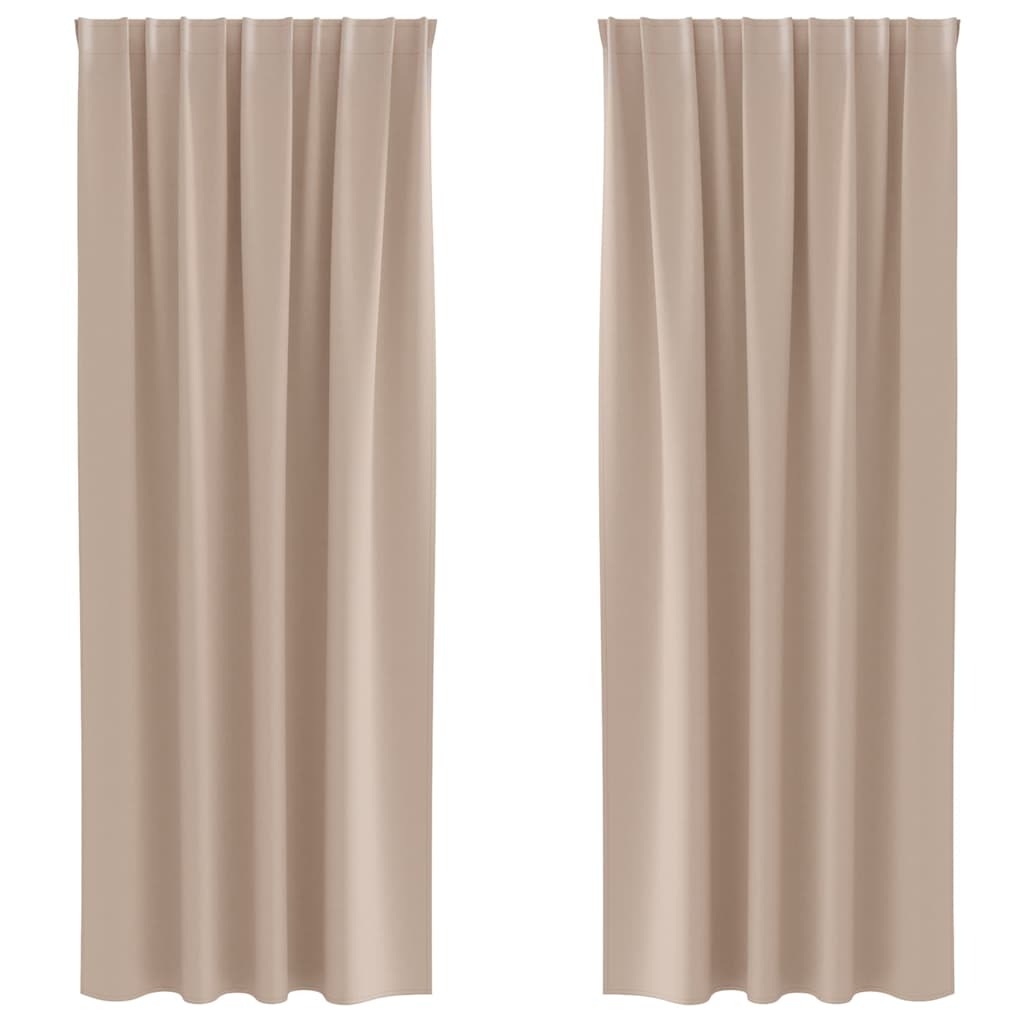 Vorhänge mit Vorhängen 2 pcs Taupe Polyester