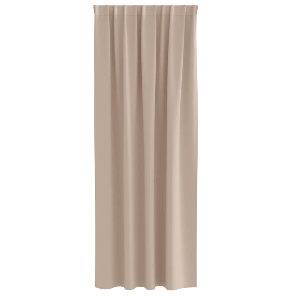 Vorhänge mit Vorhängen 2 pcs Taupe Polyester