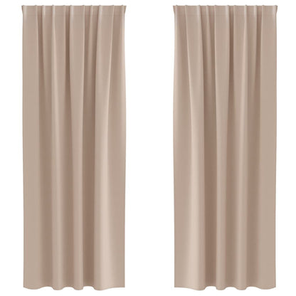 Vorhänge mit Vorhängen 2 pcs Taupe Polyester