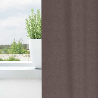 Verdunkelungsvorhänge mit Vorhängen Dunkelbraun Polyester