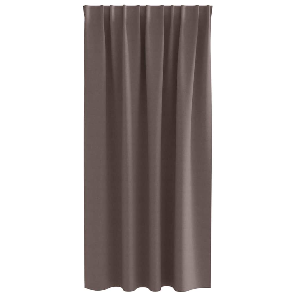 Vorhänge mit Vorhängen 2 pcs Dunkelbraun Polyester