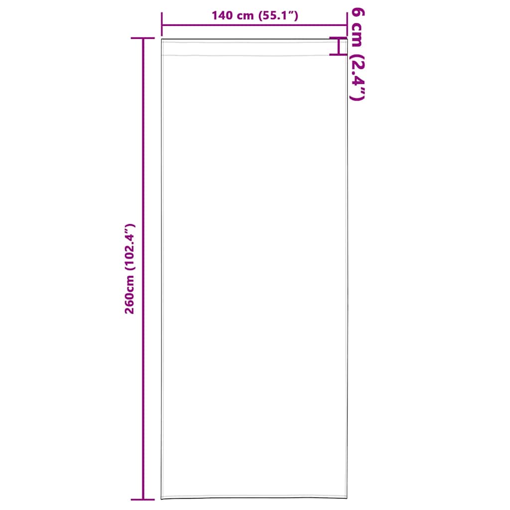 Vorhänge mit Vorhängen 2 pcs Dunkelbraun Polyester