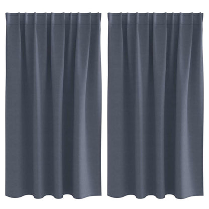 Vorhänge mit Vorhängen 2 pcs Anthrazit Polyester