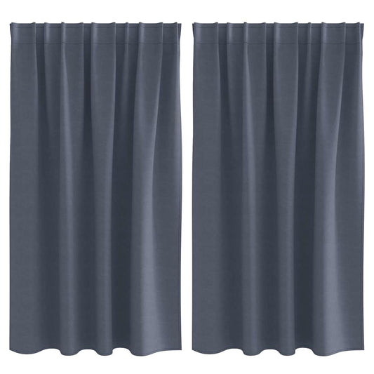 Vorhänge mit Vorhängen 2 pcs Anthrazit Polyester