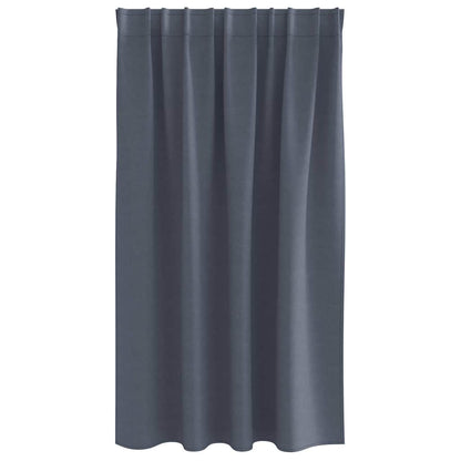 Vorhänge mit Vorhängen 2 pcs Anthrazit Polyester