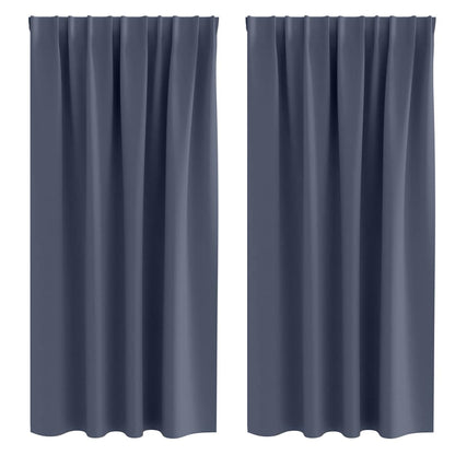 Vorhänge mit Vorhängen 2 pcs Anthrazit Polyester