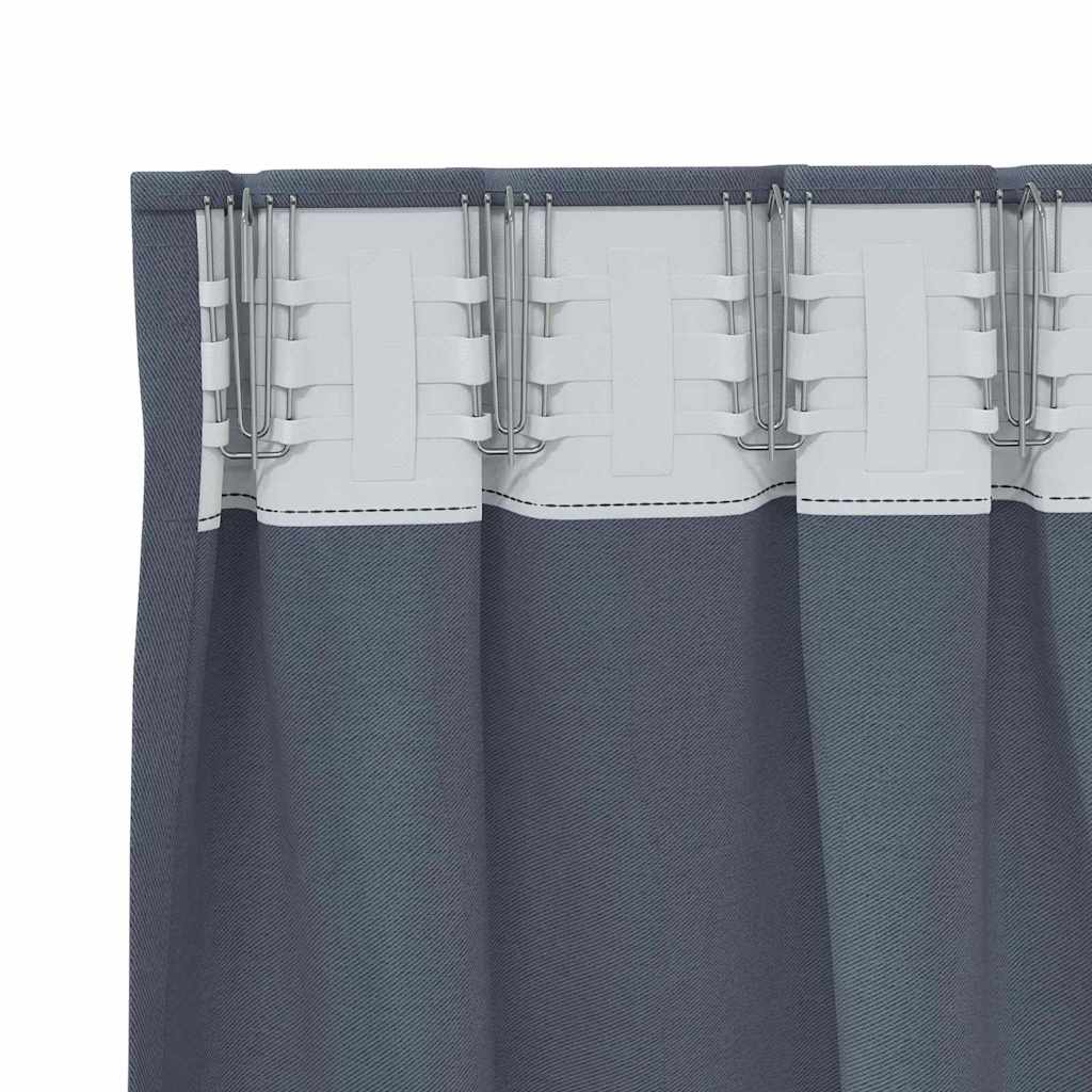 Vorhänge mit Vorhängen 2 pcs Anthrazit Polyester