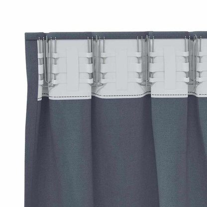Vorhänge mit Vorhängen 2 pcs Anthrazit Polyester