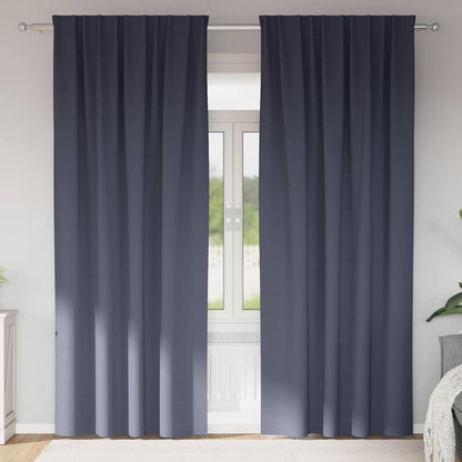 Vorhänge mit Vorhängen 2 pcs Anthrazit Polyester
