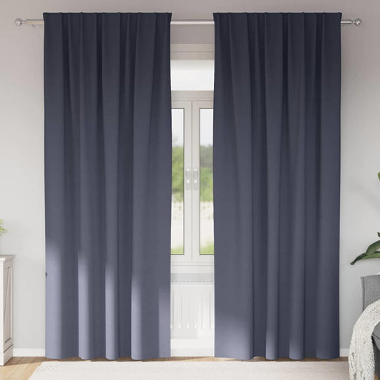 Vorhänge mit Vorhängen 2 pcs Anthrazit Polyester