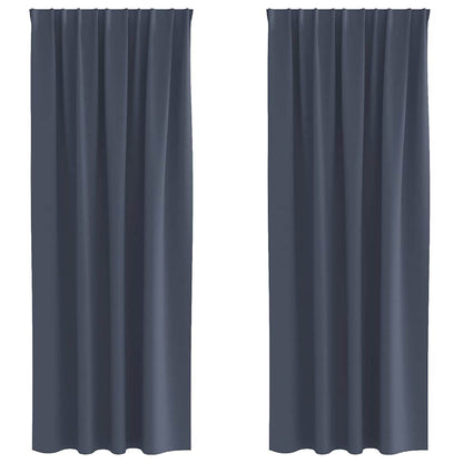Vorhänge mit Vorhängen 2 pcs Anthrazit Polyester