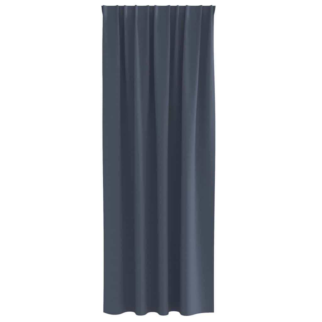 Vorhänge mit Vorhängen 2 pcs Anthrazit 245 x 140 cm Polyester