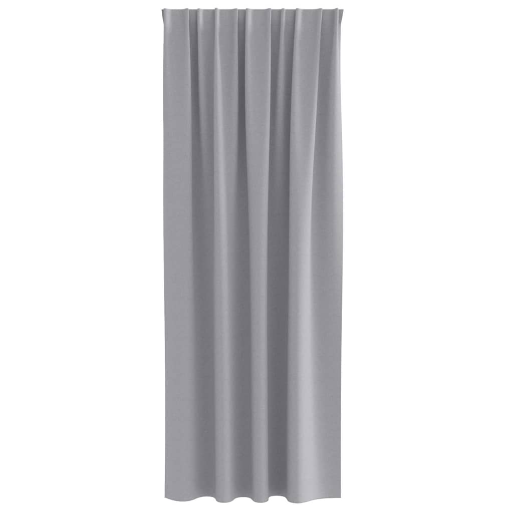 Vorhänge mit Vorhängen 2 pcs Hellgrau Polyester