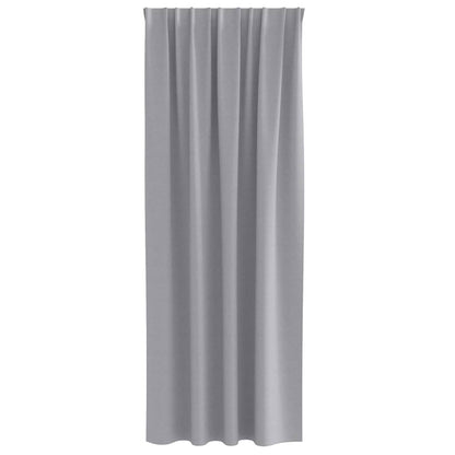 Vorhänge mit Vorhängen 2 pcs Hellgrau Polyester