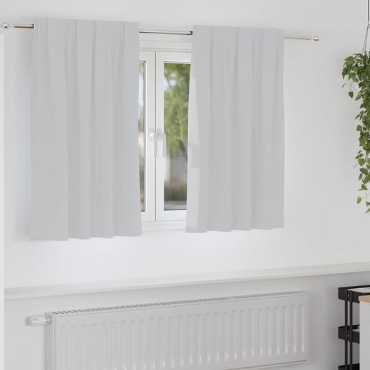Vorhänge mit Vorhängen 2 pcs Hellgrau Polyester