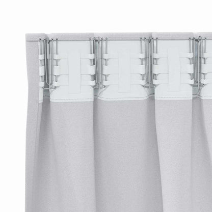 Vorhänge mit Vorhängen 2 pcs Hellgrau Polyester