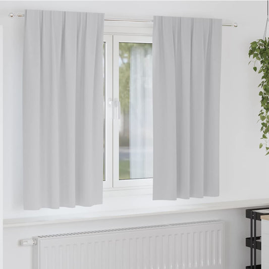 Vorhänge mit Vorhängen 2 pcs Hellgrau Polyester