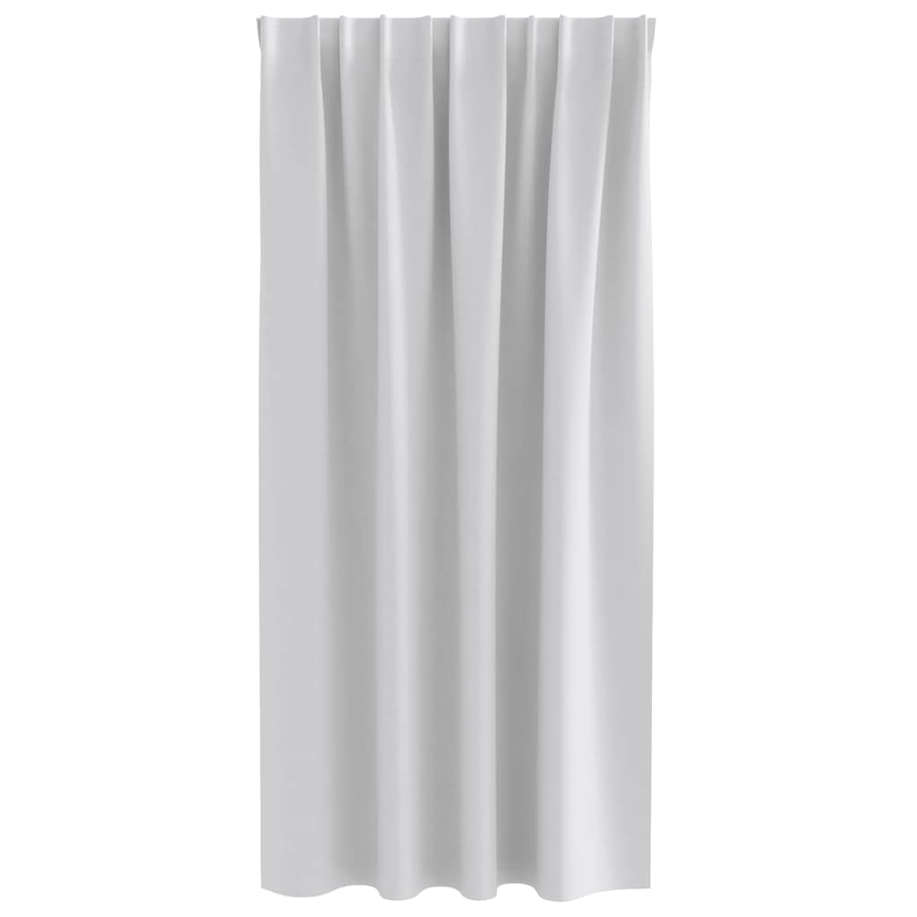 Vorhänge mit Vorhängen 2 pcs Hellgrau Polyester