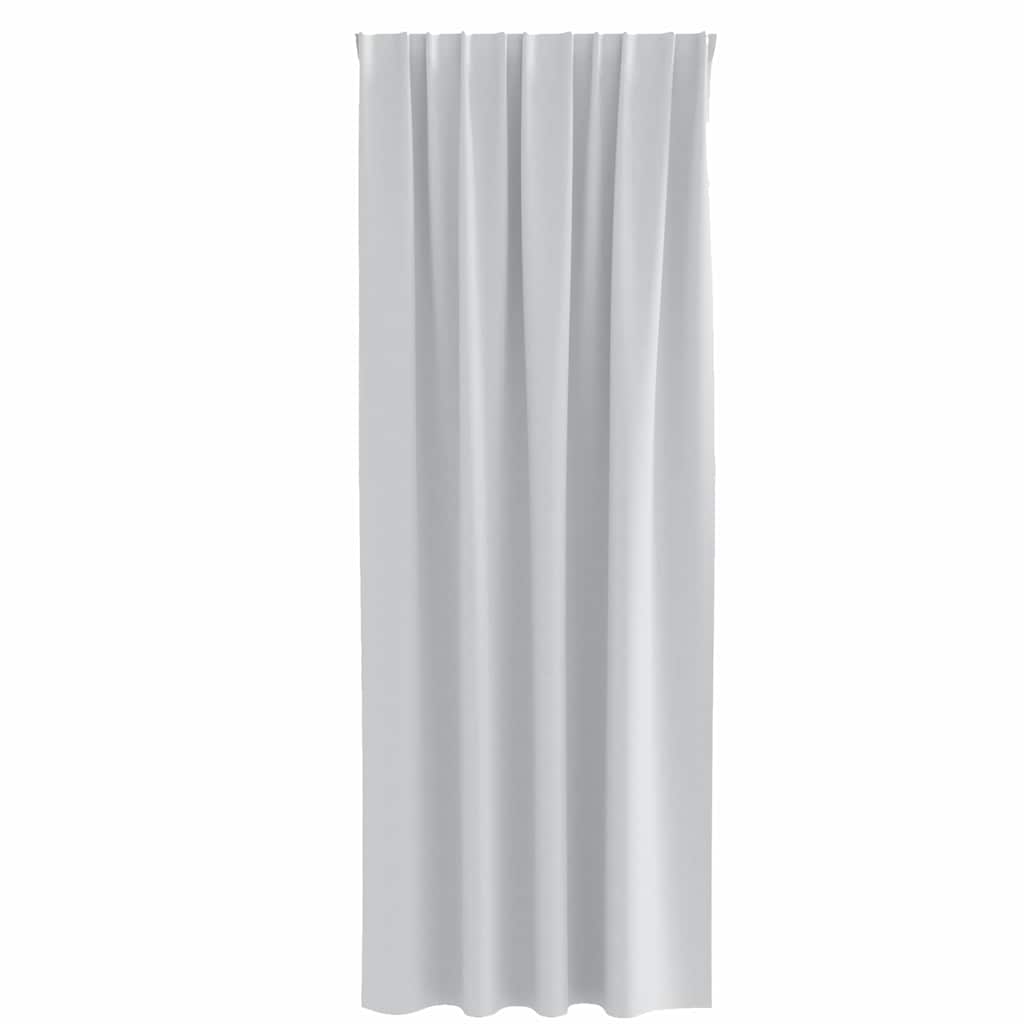 Vorhänge mit Vorhängen 2 pcs Hellgrau Polyester