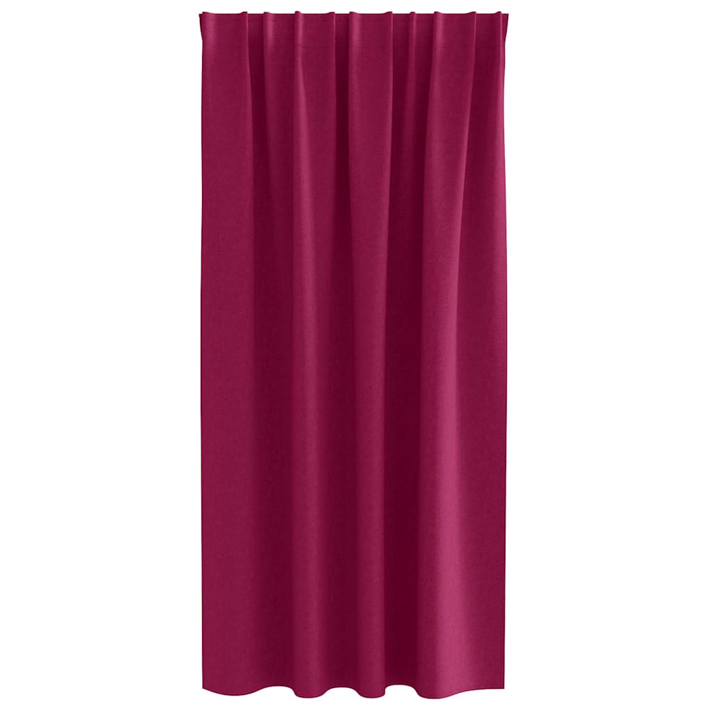 Vorhänge mit Vorhängen 2 pcs Weinrot Polyester