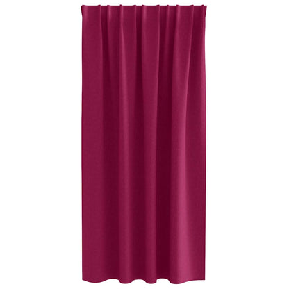 Vorhänge mit Vorhängen 2 pcs Weinrot Polyester