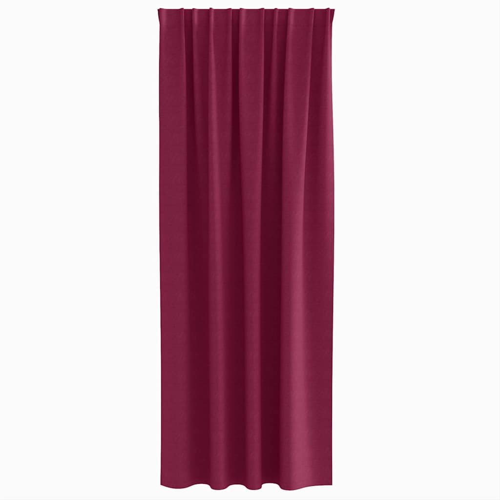 Vorhänge mit Vorhängen 2 pcs Weinrot Polyester