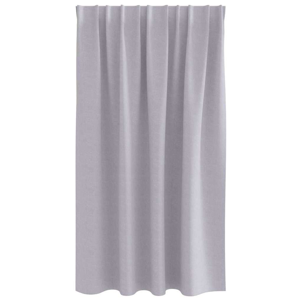 Vorhänge mit Vorhängen 2 pcs Metallgrau Polyester