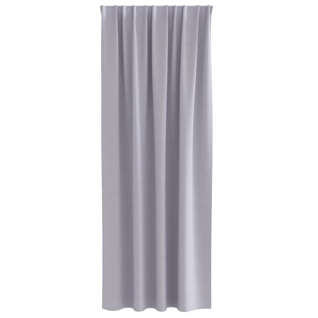 Vorhänge mit Vorhängen 2 pcs Metallgrau Polyester