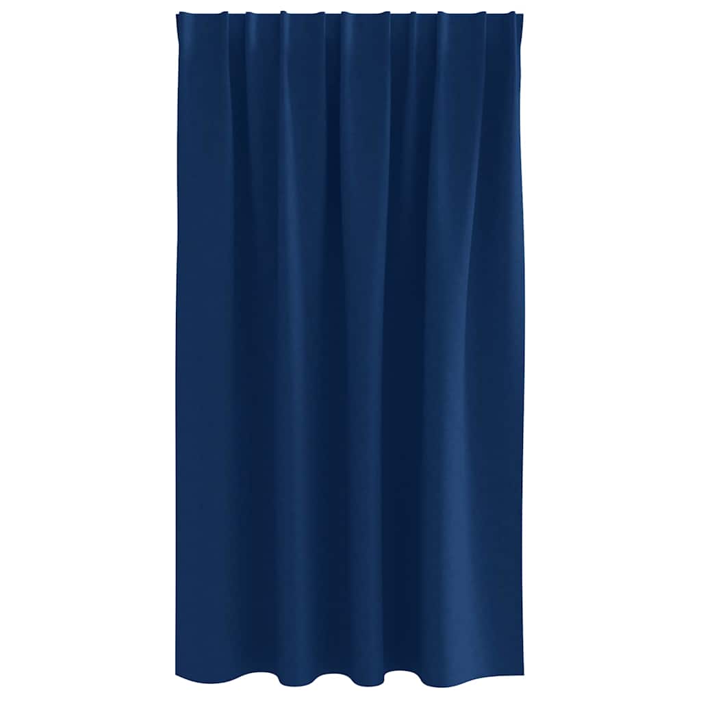 Vorhänge mit Vorhängen 2 pcs Dunkelblau Polyester