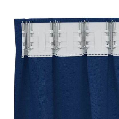 Vorhänge mit Vorhängen 2 pcs Dunkelblau Polyester