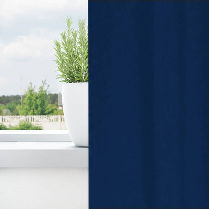 Verdunkelungsvorhänge mit Vorhängen Dunkelblau Polyester