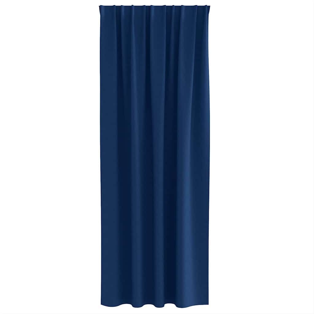 Vorhänge mit Vorhängen 2 pcs Dunkelblau Polyester