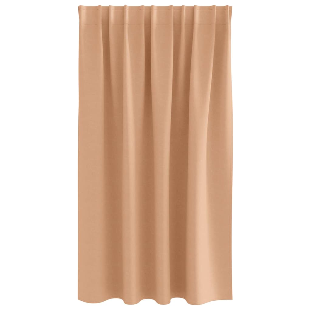 Vorhänge mit Vorhängen 2 pcs Hellbraun Polyester